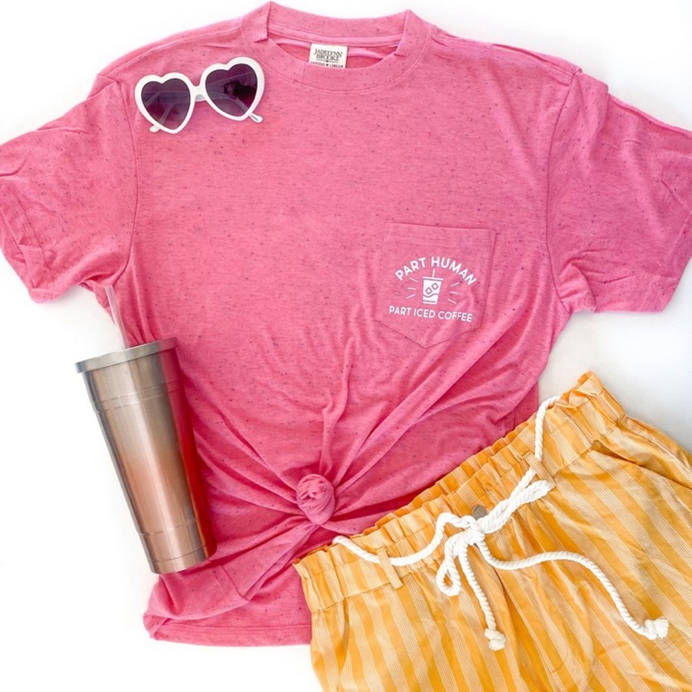 Part Human part iced coffee graphic tee
